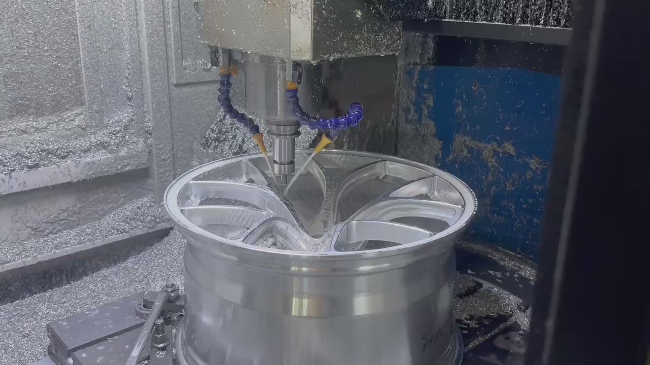 Load video: STF-Manufacturing  produces customized forged wheels in color, size, and fitment by your request.
